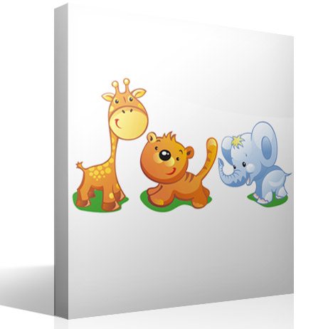 Stickers pour enfants: Kit girafe, tigre et éléphant