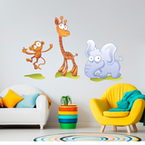 Stickers pour enfants: Un zoo, un petit singe, une girafe et un éléphant 3