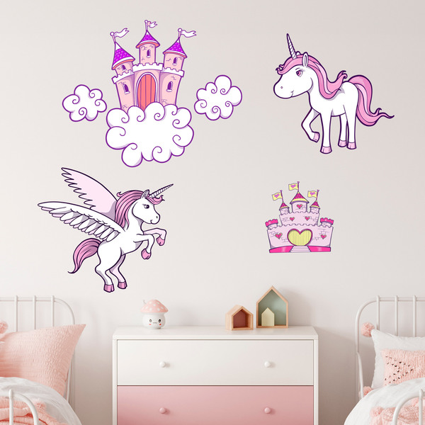 Stickers muraux: Kit Mondes fantastiques