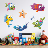 Stickers pour enfants: Aquarium Kit poissons colorés 3