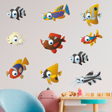 Stickers pour enfants: Kit 10 poissons 5