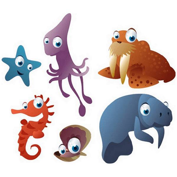 Stickers pour enfants: Kit Aquarium Marin
