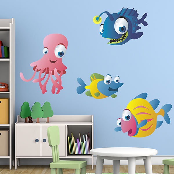 Stickers pour enfants: Kit Aquarium Profond