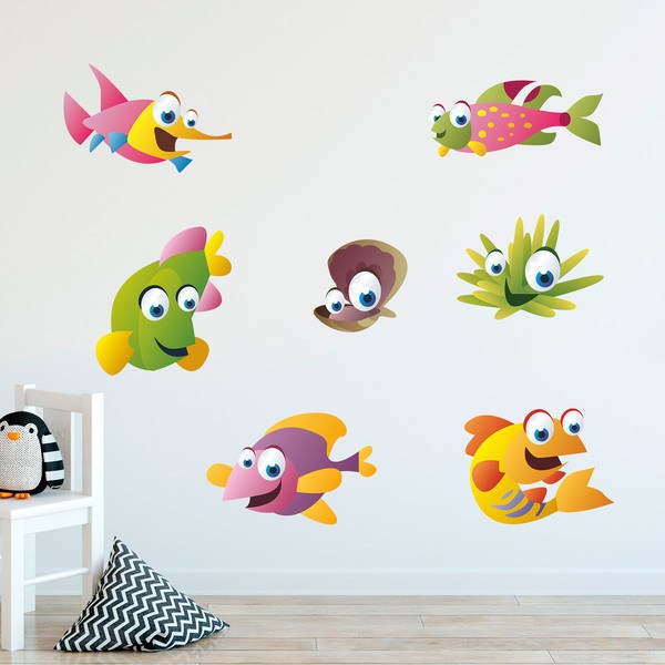 Stickers pour enfants: Kit poisson de mer