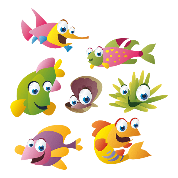 Stickers pour enfants: Kit poisson de mer