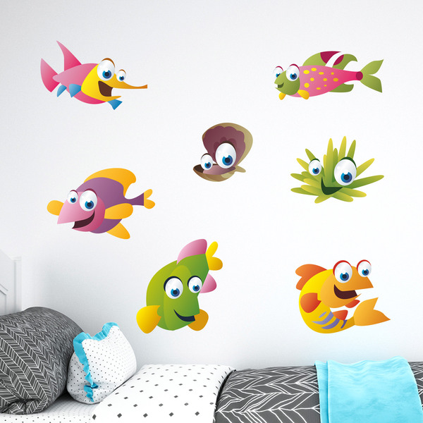 Stickers pour enfants: Kit poisson de mer