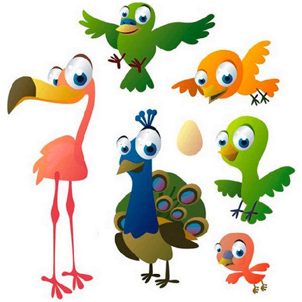 Stickers pour enfants: Kit oiseaux et oiseaux