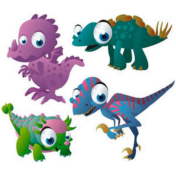 Stickers muraux enfants des dinosaures - Webstickersmuraux