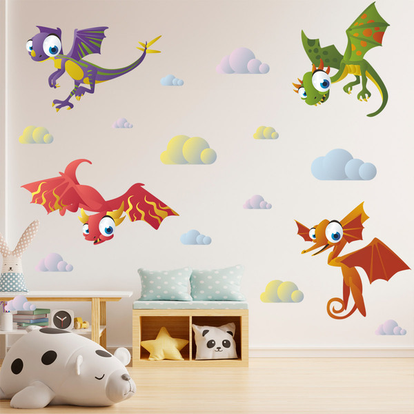 Stickers pour enfants: Kit Dinosaures Volants