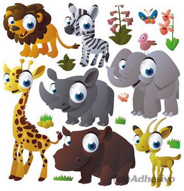 Stickers pour enfants: Kit Animaux de la jungle