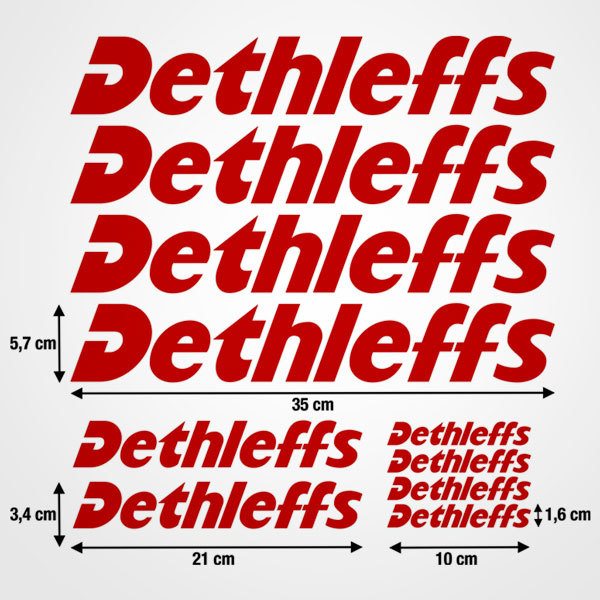 Stickers camping-car: Set d'autocollants Dethleffs