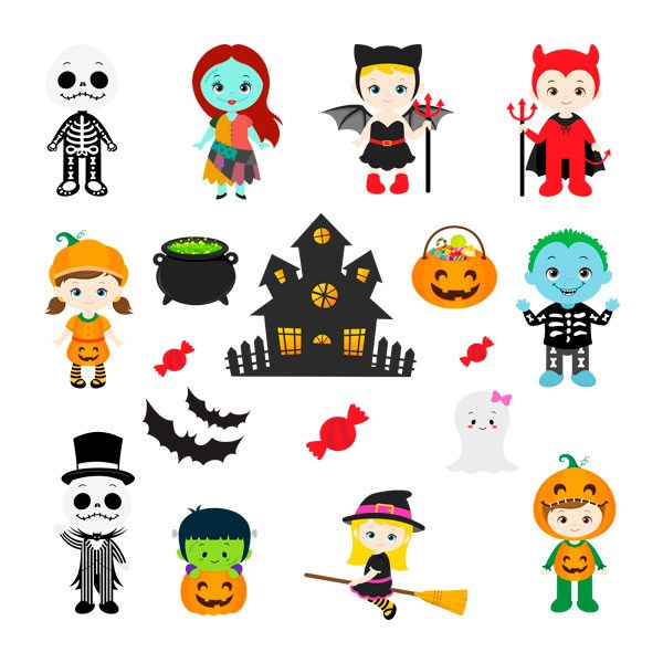 Stickers muraux: Kit Halloween