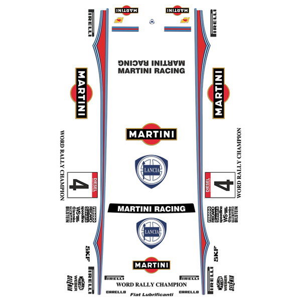 Autocollants: Kit Stickers Lancia Delta Integrale Martini Racing