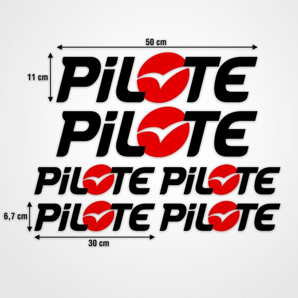 Stickers camping-car: Kit 6X Pilote