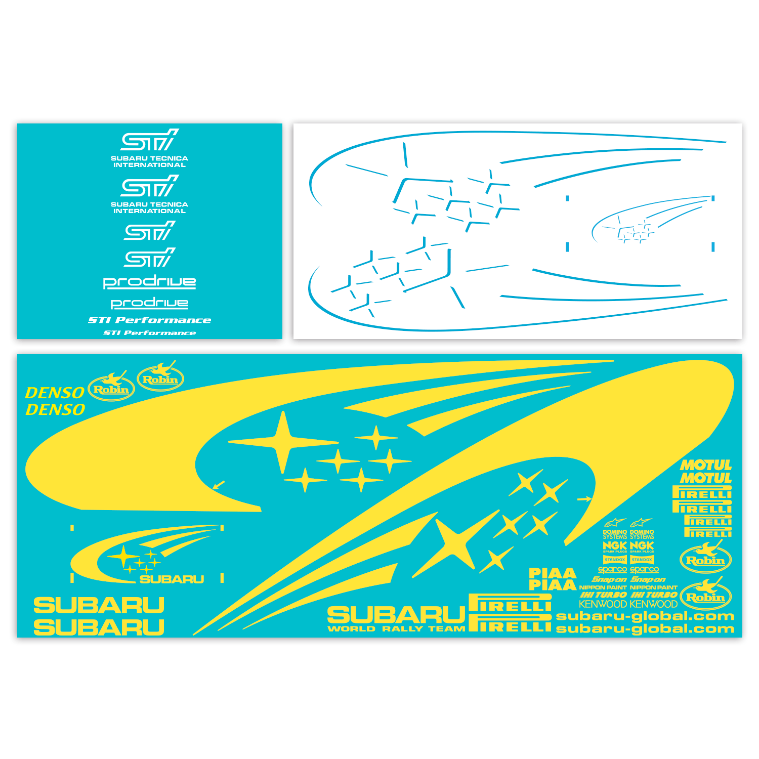 Autocollants: Kit vinyle Subaru Impreza WRC