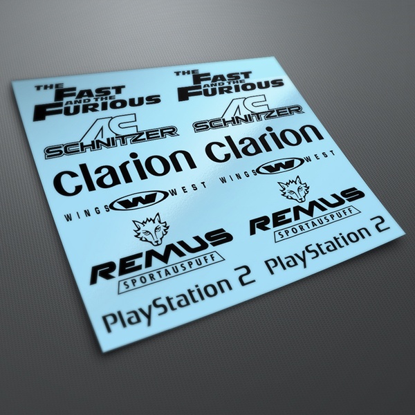 Autocollants: Kit Logos Tuning et Culture Gamer