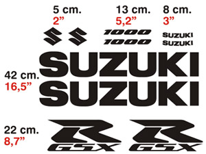 Set d'autocollants Suzuki GSX-R 1000 2/2