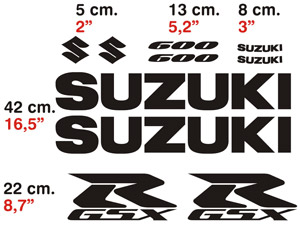 Autocollants: Suzuki GSXR 600