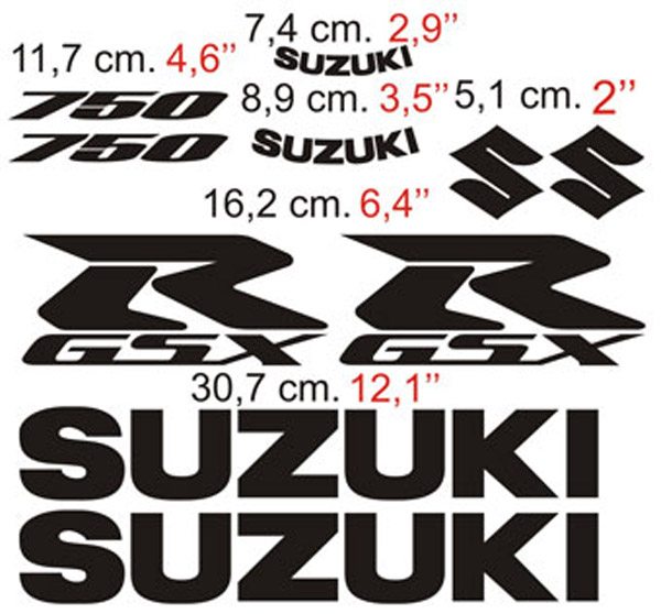Autocollants: d Suzuki GSXR 750 2006