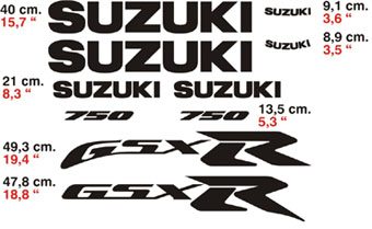 Autocollants: Suzuki GSX R 750