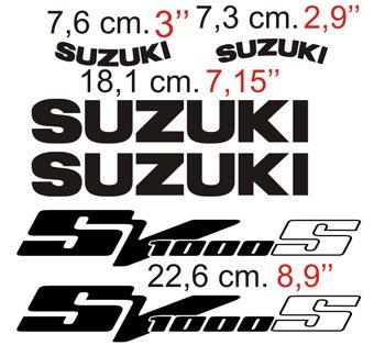 Set d'autocollants Suzuki SV 1000 S 2/2