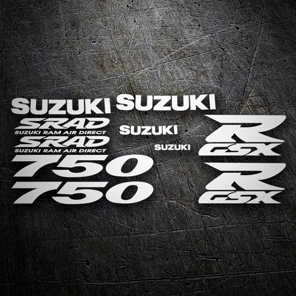 Autocollants: GSXR 750 1997 avec Logos Distinctifs