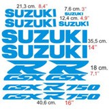 Autocollants: GSXR 750 1996 avec Logos en Diff&eacute;rents Tailles 2