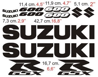 Autocollants: Suzuki GSXR 600 2005