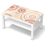 Stickers muraux: Sticker Ikea Lack Table Cercles de Couleur Crème 3