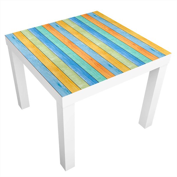 Stickers muraux: Sticker Ikea Lack Table Bois Coloré