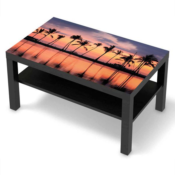 Stickers muraux: Sticker Ikea Lack Table Les palmiers au coucher