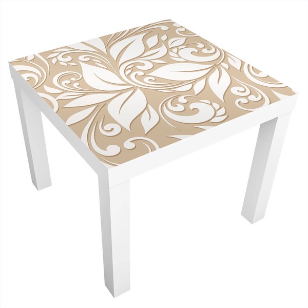 Stickers muraux: Sticker Ikea Lack Table Fleur ornementale