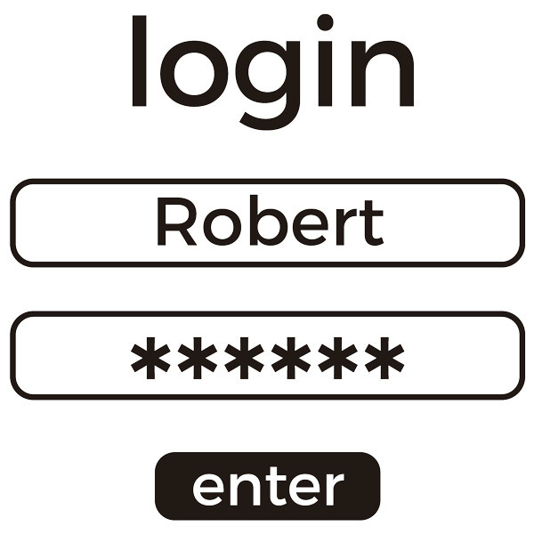 Stickers muraux: Login d