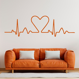 Stickers muraux: Tête de Lit Électrocardiogramme coeur 2