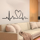 Stickers muraux: Tête de Lit Électrocardiogramme coeur 3
