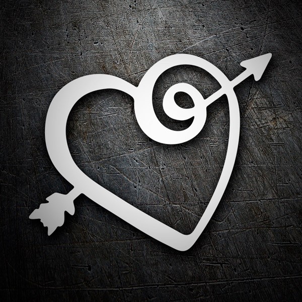 Stickers muraux: Coeur amoureux avec flèche