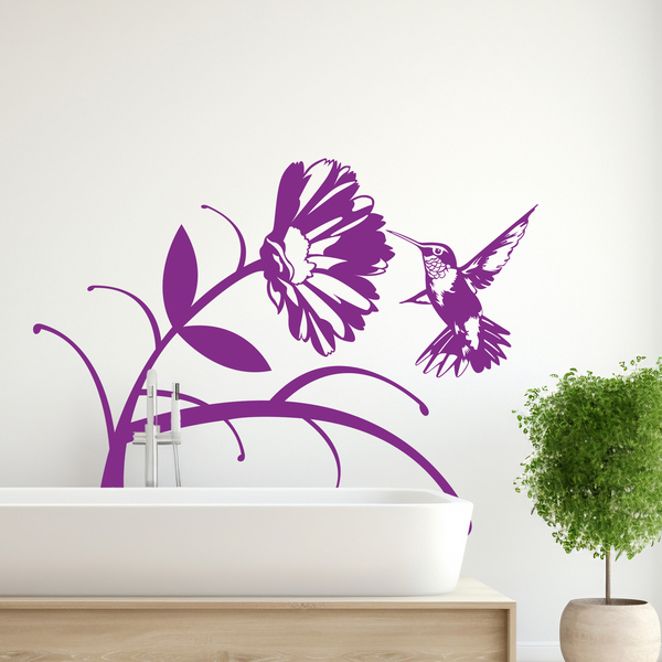 Stickers muraux: Floral Colibri