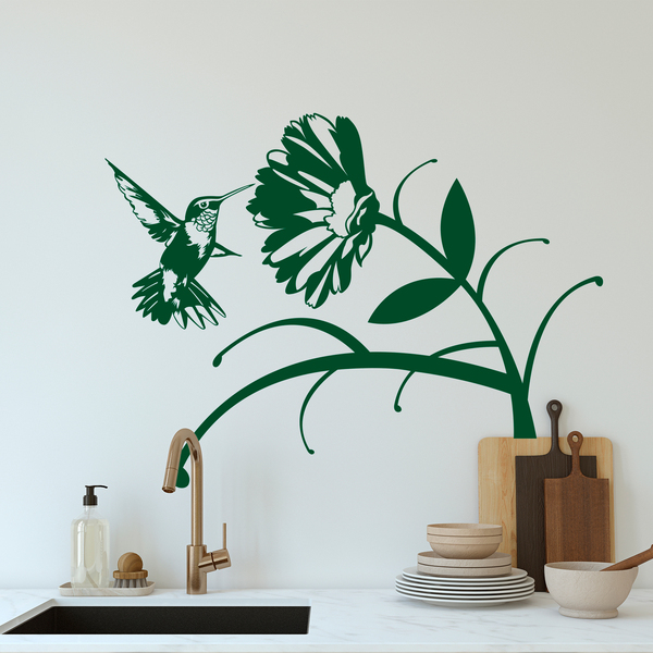 Stickers muraux: Floral Colibri