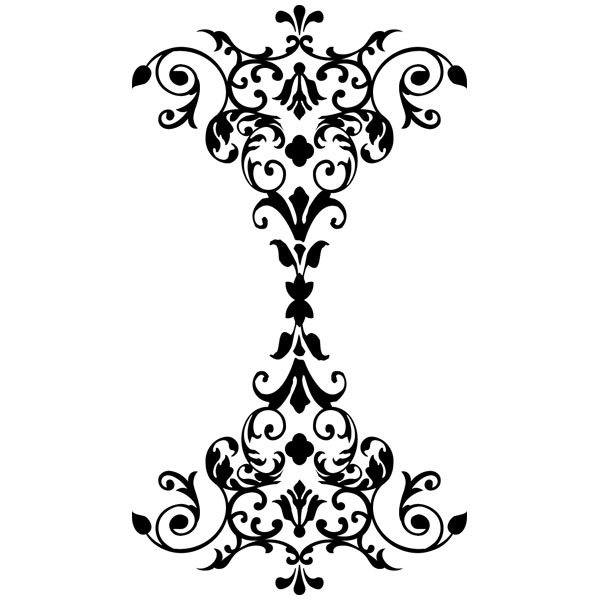 Stickers muraux: Ornement floral baroque