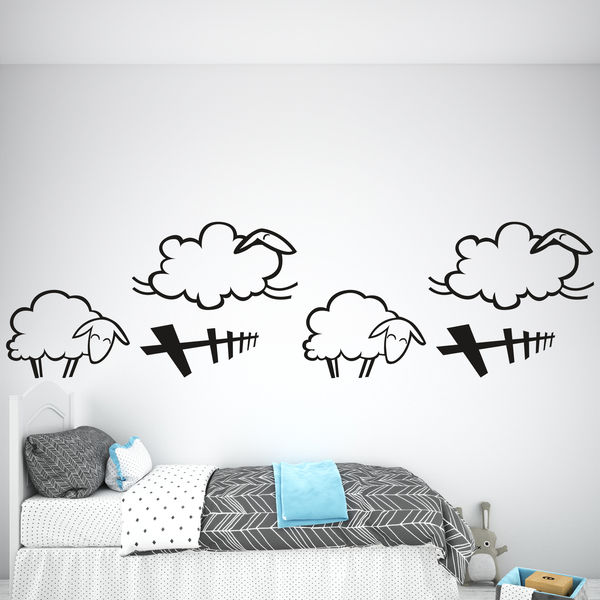 Stickers pour enfants: Frise murale moutons