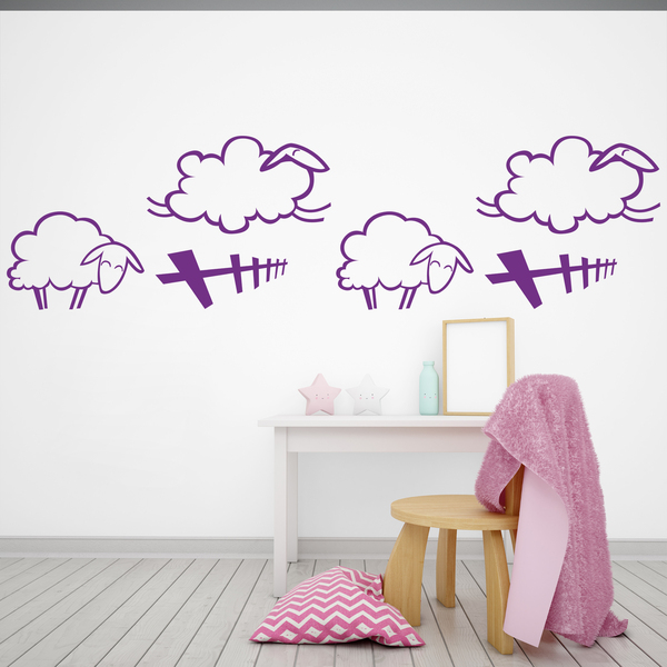 Stickers pour enfants: Frise murale moutons