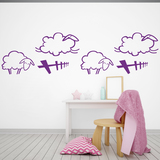 Stickers pour enfants: Frise murale moutons 2