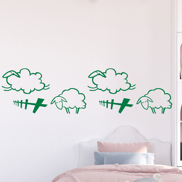 Stickers pour enfants: Frise murale moutons