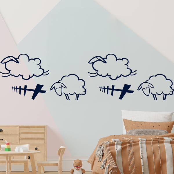 Stickers pour enfants: Frise murale moutons