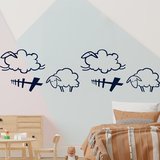Stickers pour enfants: Frise murale moutons 4