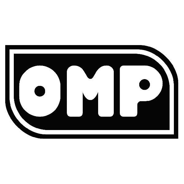 Autocollants: OMP avec Lettres en Creux et Bordures Circulaires