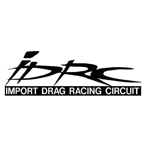 Autocollants: IDRC Import Drag Racing Circuit avec Texte Surlign