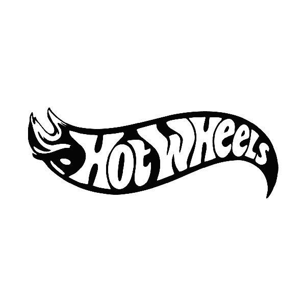 Autocollants: Logo Hot Wheels avec Flamme