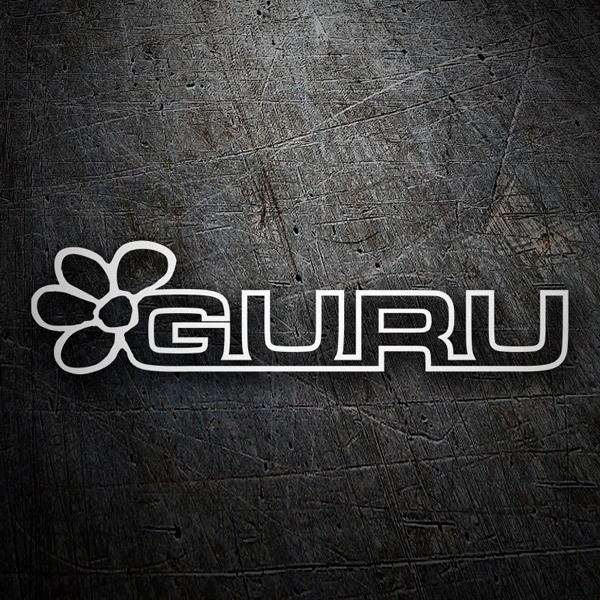 Autocollants: Logo Floral GURU
