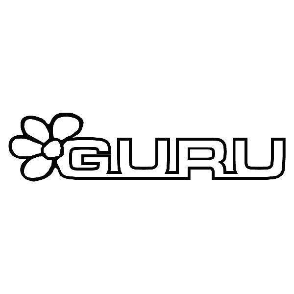 Autocollants: Logo Floral GURU